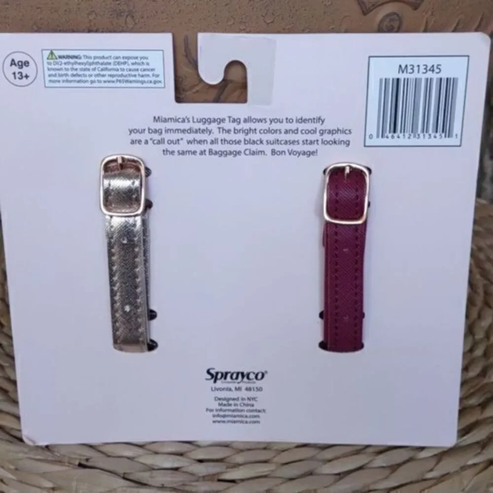 Miamica Luggage Tags Set - Picture 2 of 5
